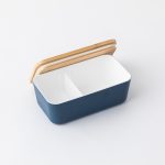 竹蓋 長方形飯盒 (藍色)