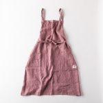 法式亞麻布圍裙 (深粉色)