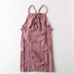 法式亞麻布圍裙 (深粉色)