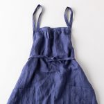 法式亞麻布圍裙 (藍色)