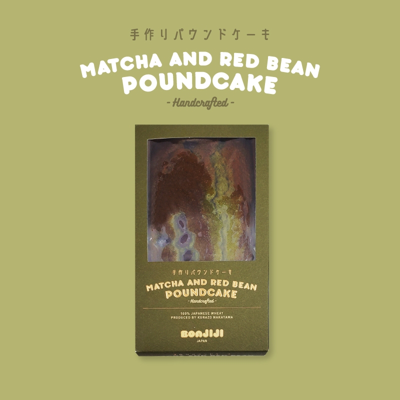 BONJIJI 抹茶紅豆磅蛋糕  (日本手工製作)