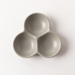 陶瓷三格調味碟 醬油碟 (灰色)