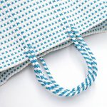 Letra Mercado 編織袋 - MINI CHECK - 淺藍 / 白 (M)