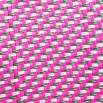 Letra Mercado 桶型多色編織袋 - 粉紅 / 金屬綠 / 白（長肩帶）