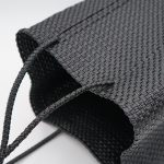 Letra Mercado 桶型編織袋 - 黑（長肩帶）