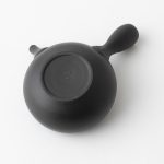 陶仙 黒土平丸型茶壺 黒