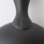 陶仙 黒土平丸型茶壺 黒